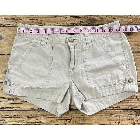 Gap Women’s Size 4 Beige Aubrey Linen/Cotton Short W/ Pockets - Picture 3 of 7